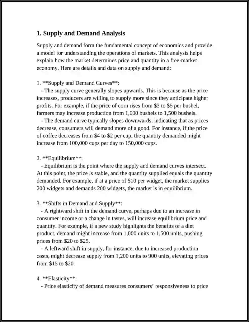 Supply and Demand Analysis 3