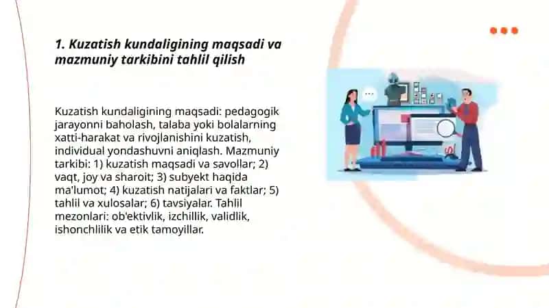 Kuzatish kundaligi mazmunining tahlili 3