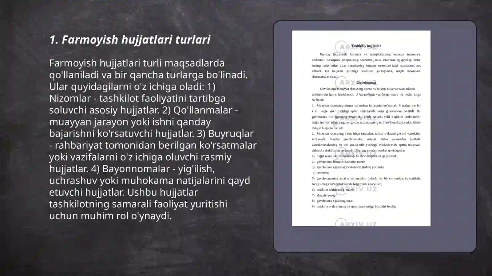 Farmoyish hujjatlari 3