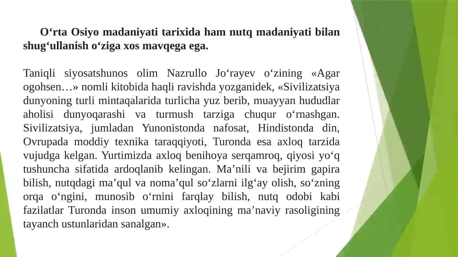 O‘ZBEK NOTIQLIGI VA NUTQ MADANIYATI TARIXI 3