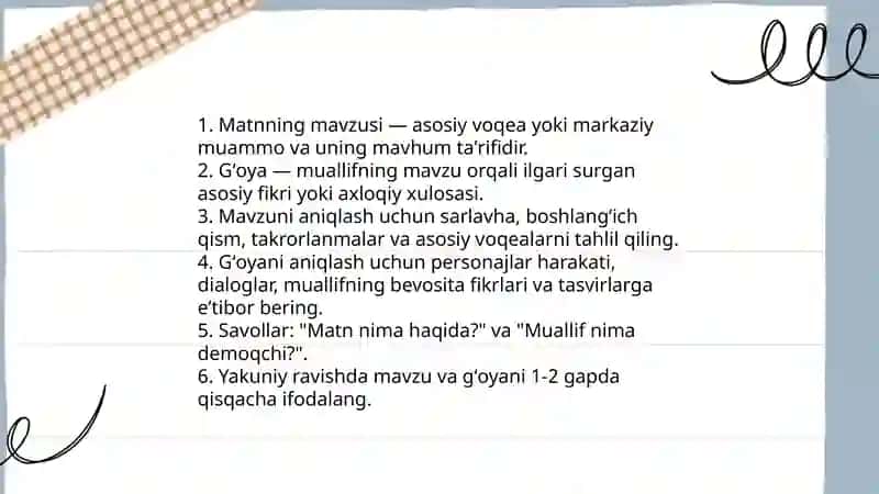 Badiiy asarlarni mutolaa qilish 3