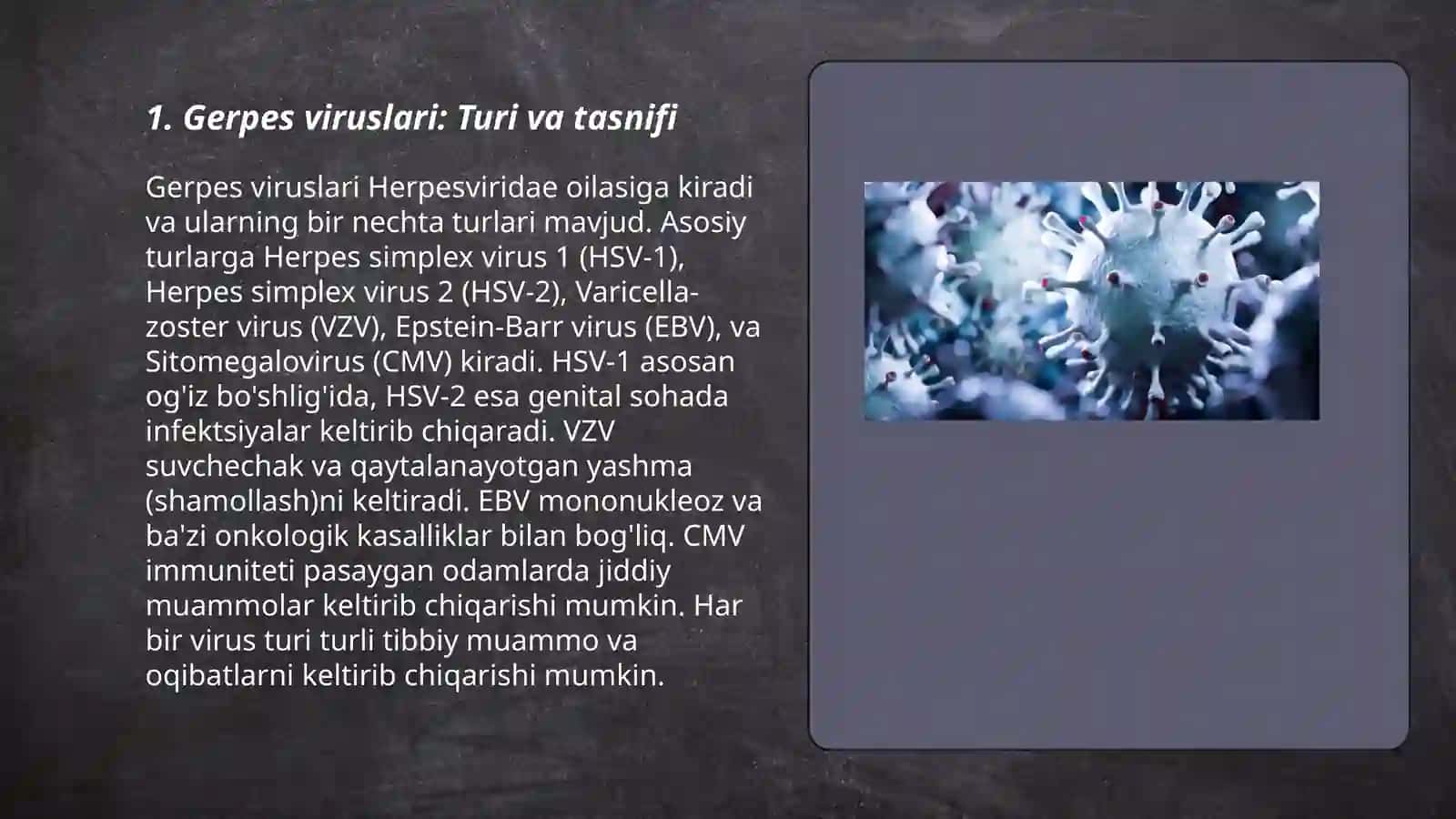 Gerpes viruslari: Turi va tasnifi 3