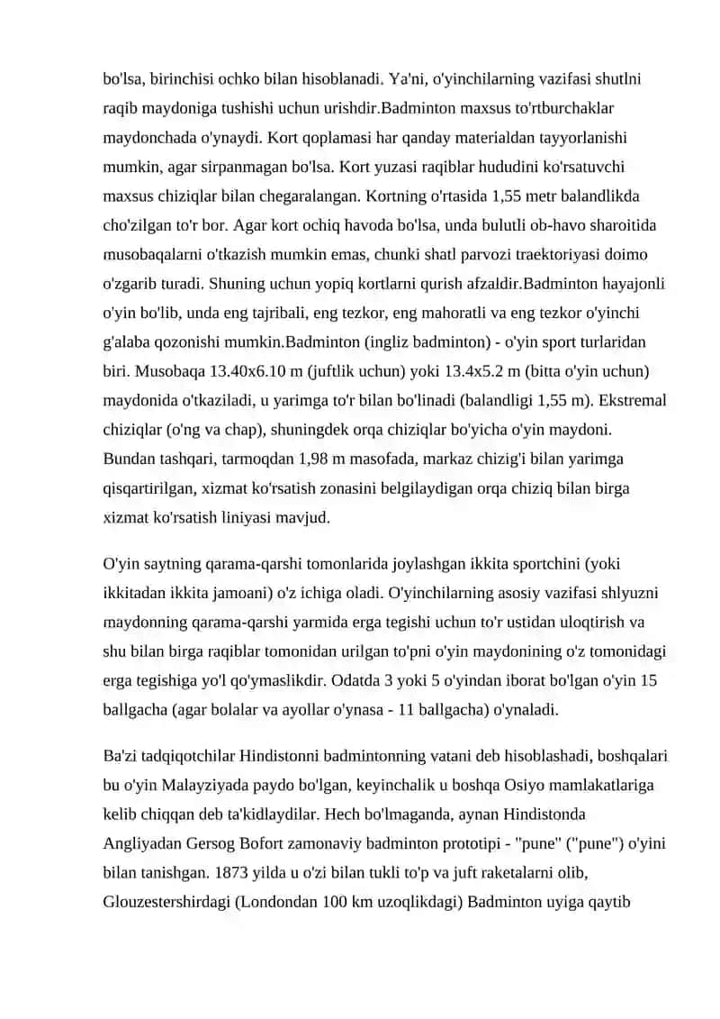 Badminton o‘yin texnikasi va taktikasi 3