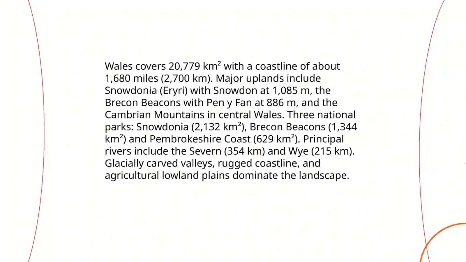 Wales (Geographical position, history, art, culture, customs) 3