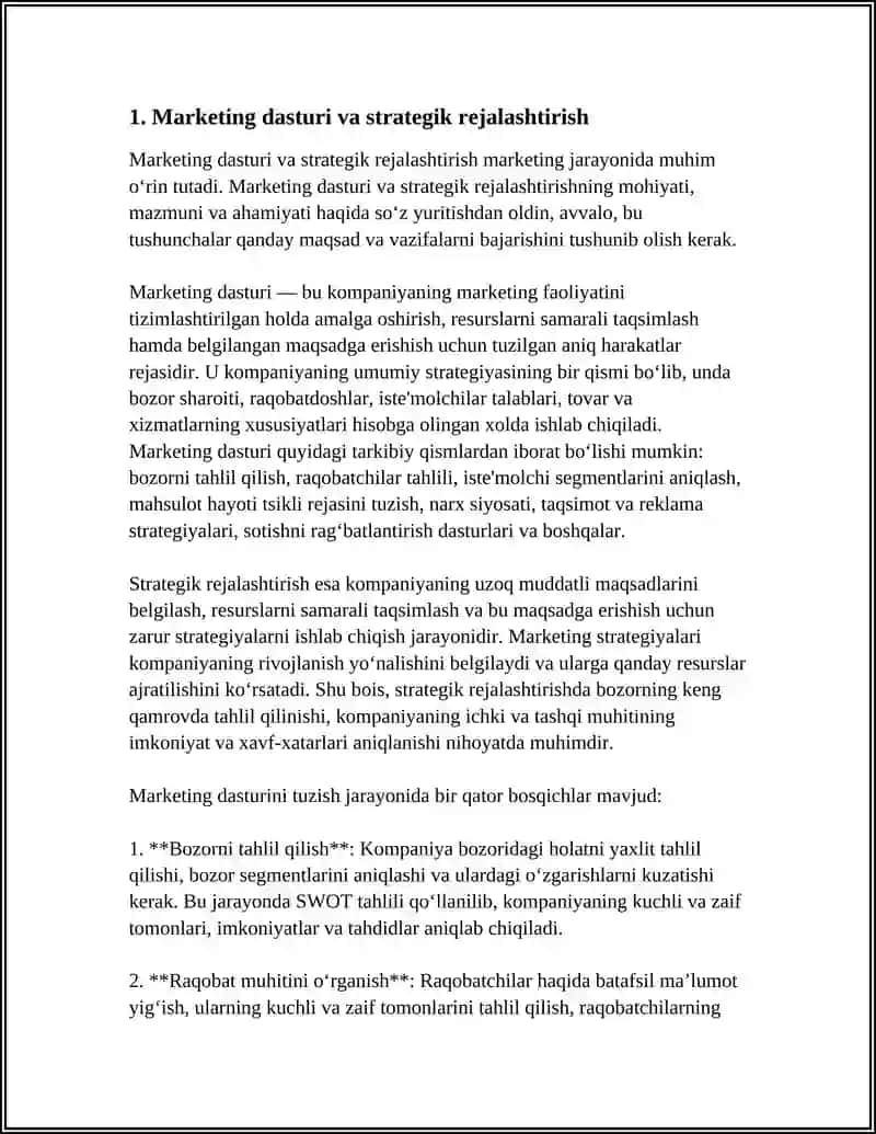 MARKETING DASTURI 3