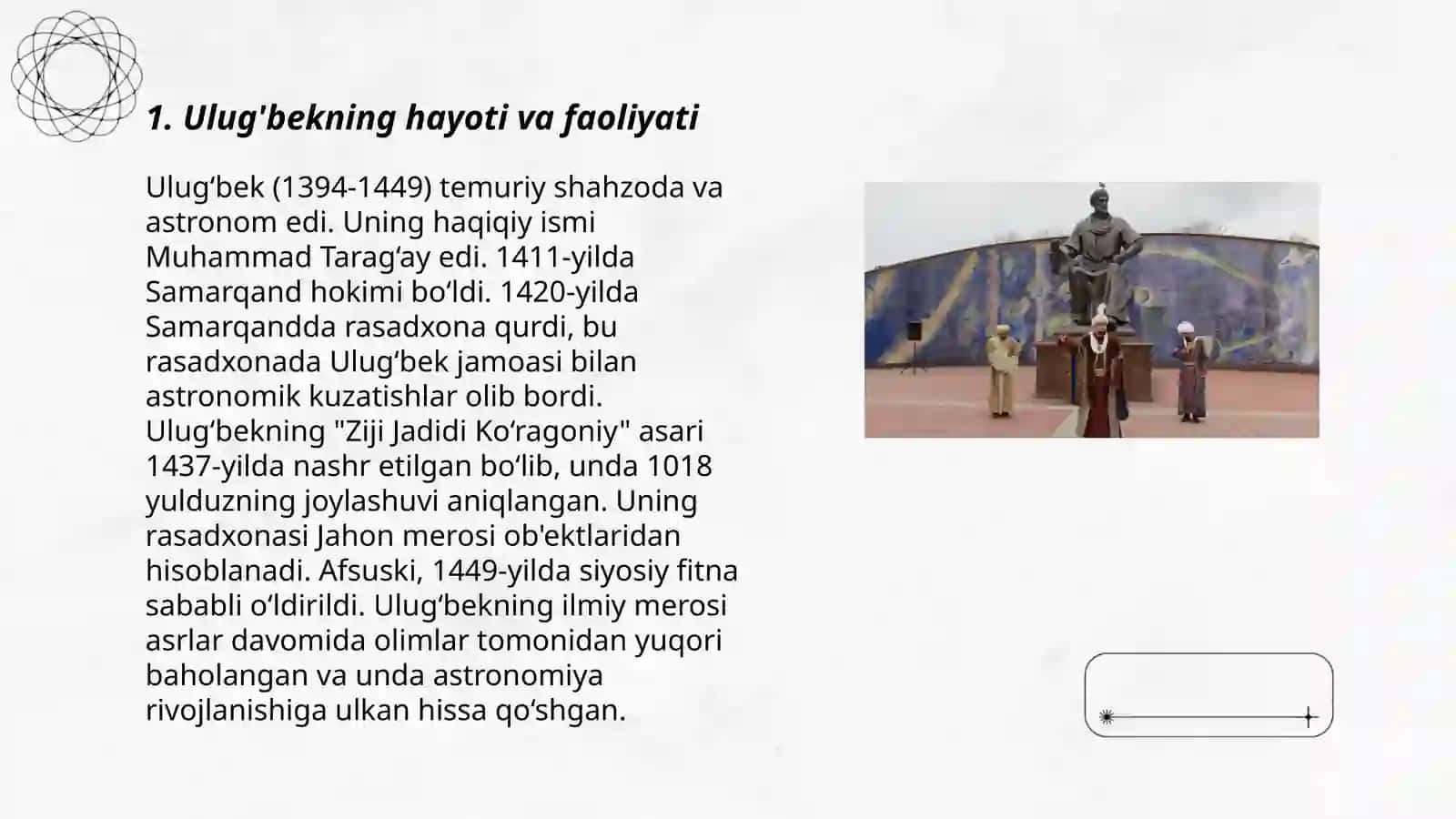 Ulug'bekning hayoti va faoliyati 3