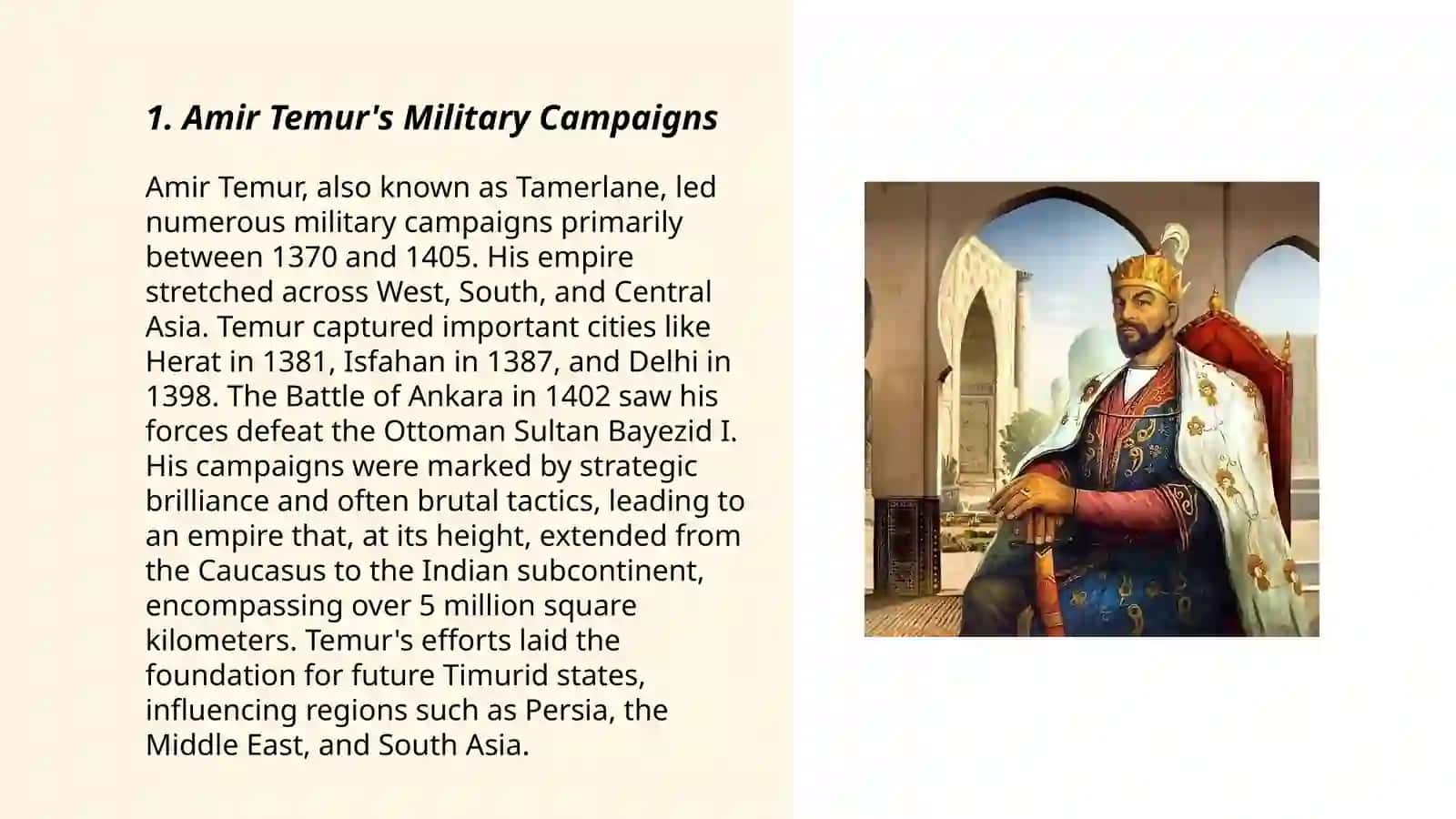 Amir Temur's Military Campaigns 3