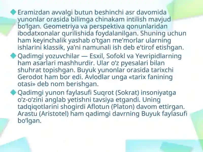 Antik dav.Qadimgi Yunonistonva Rimfalsafasi 3