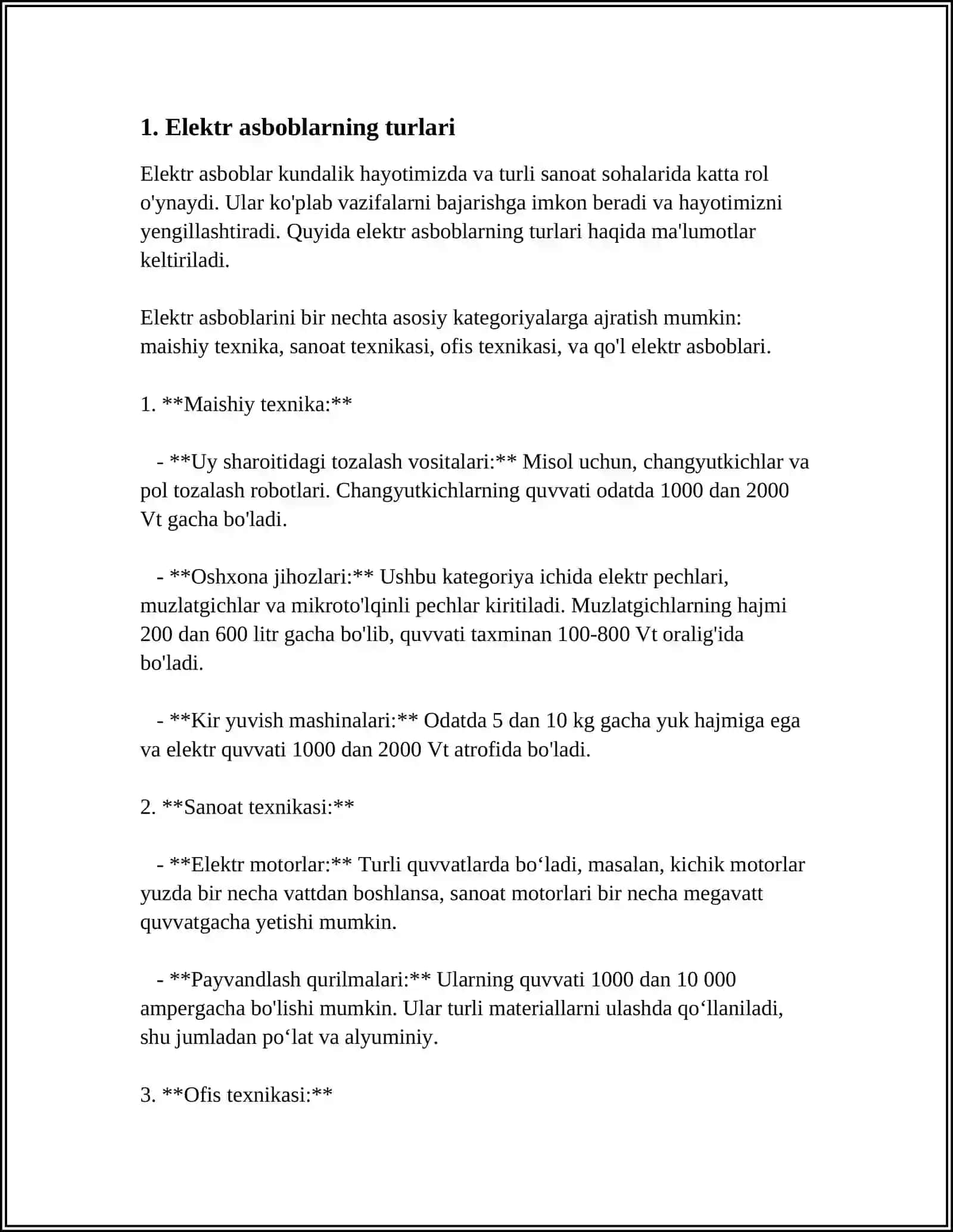 Elektr asboblarining turlari 3