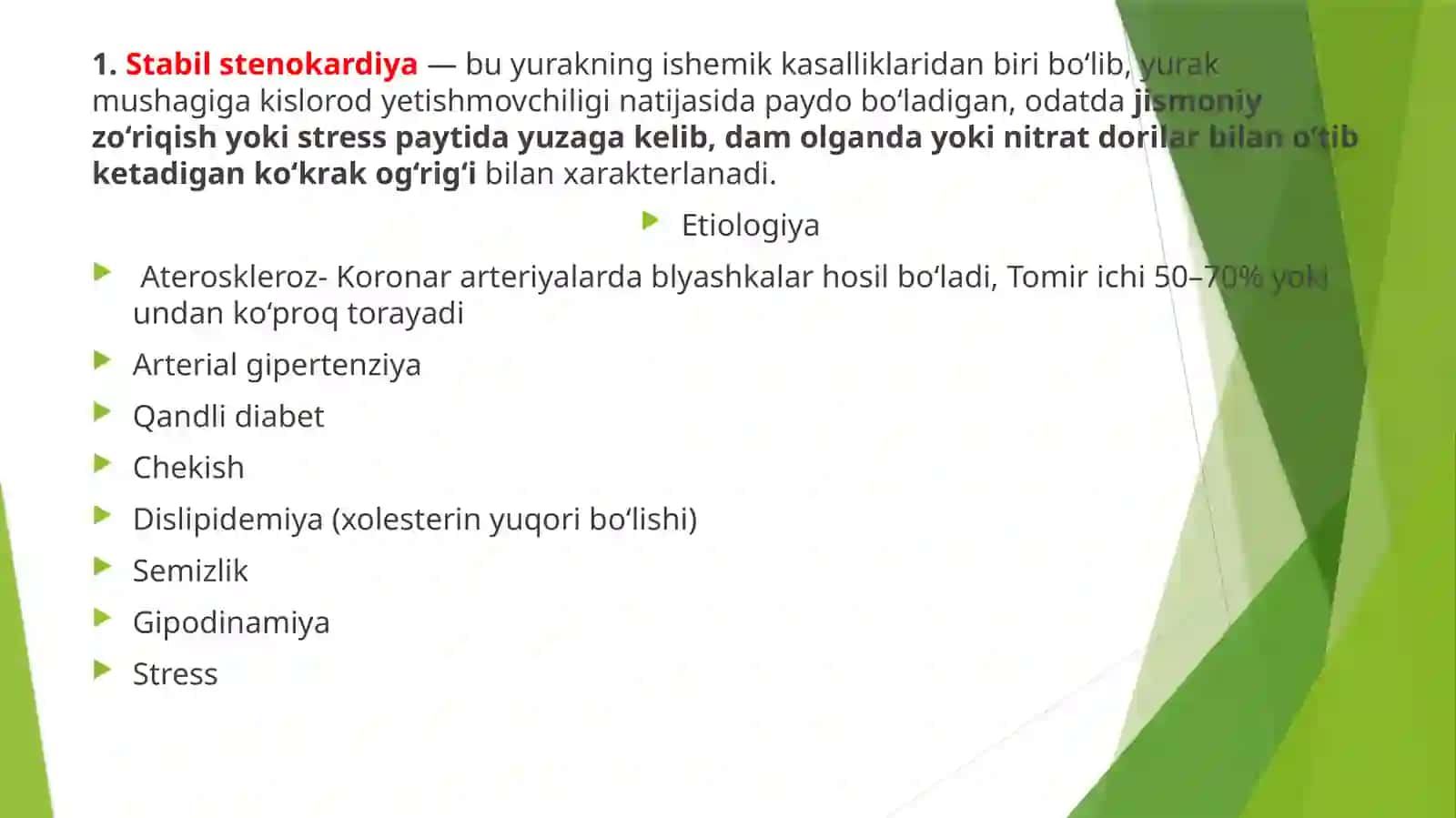 Yurakning ishemik kasalliklari 3