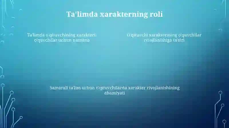 OʻQituvchining Xarakteri 3