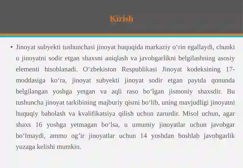 Jinoyatning maxsus subyekti 3