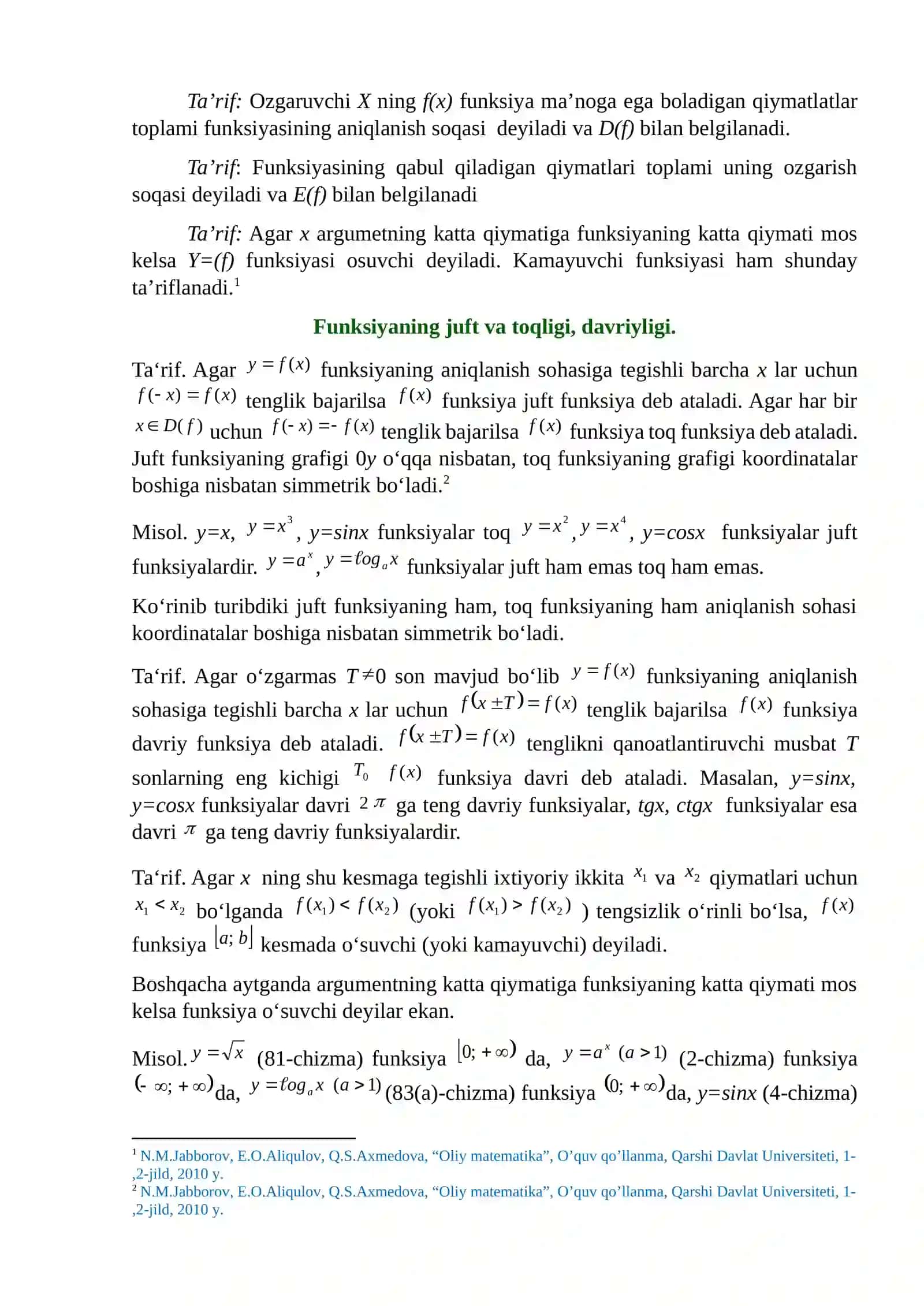 Toʻplamlar va ular ustida amallar 3