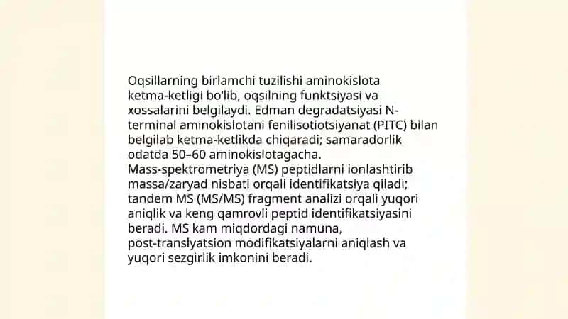 Oqsillarning tuzilish darajalari 3