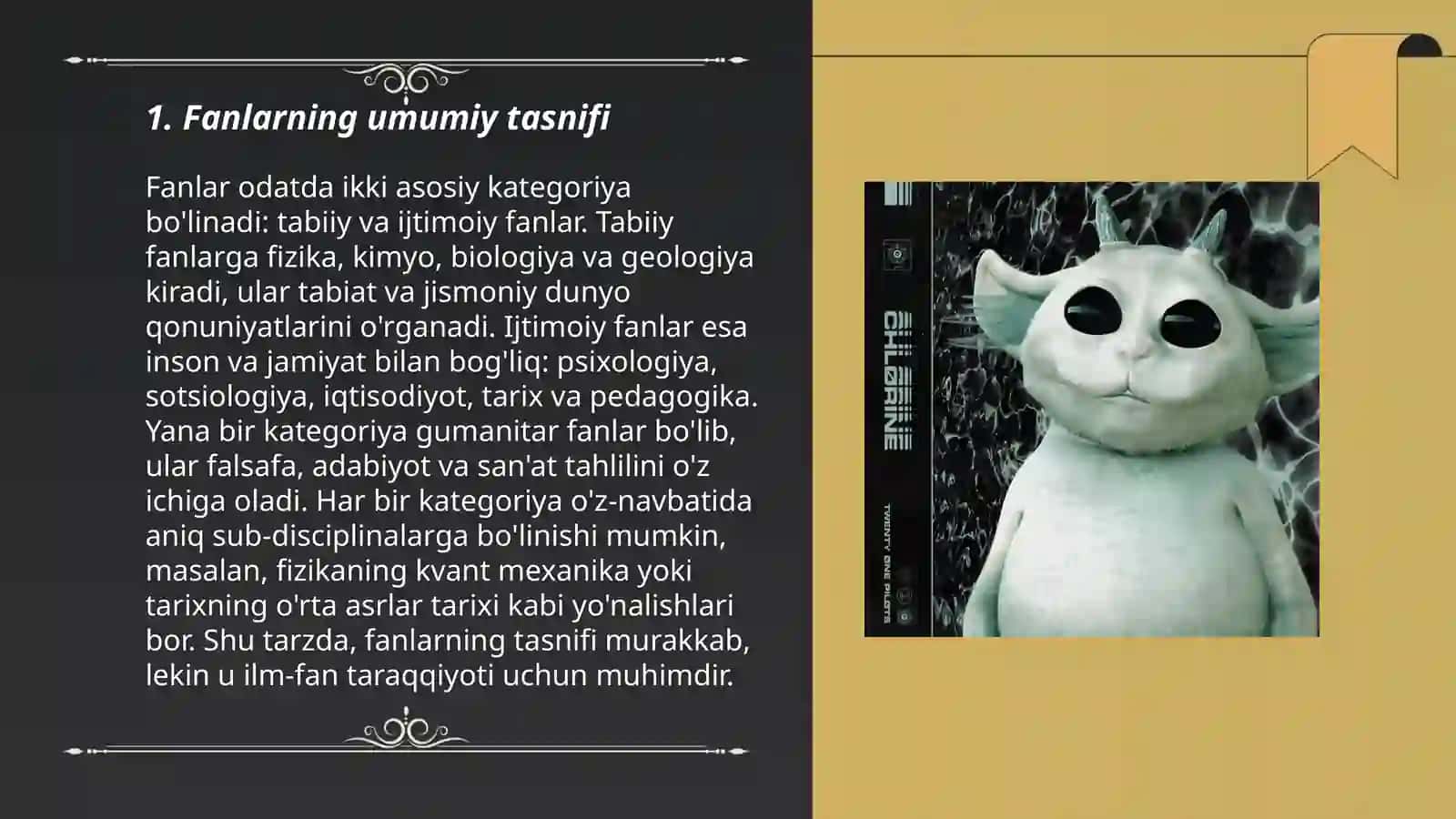 Fanlarning umumiy tasnifi 3