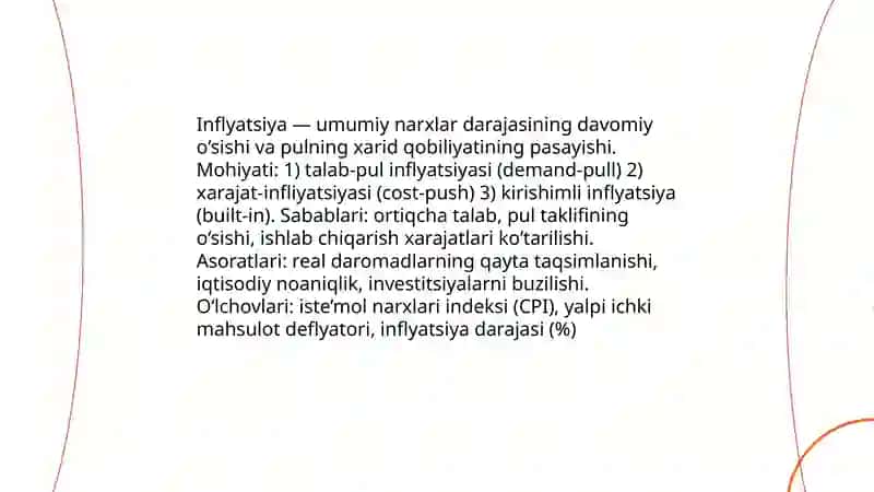 Inflyatsiya mohiyati va hisoblash usullari 3