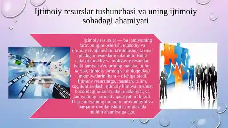 Ijtimoiy resurslar, ularni amalga oshirish yoʼllari 3