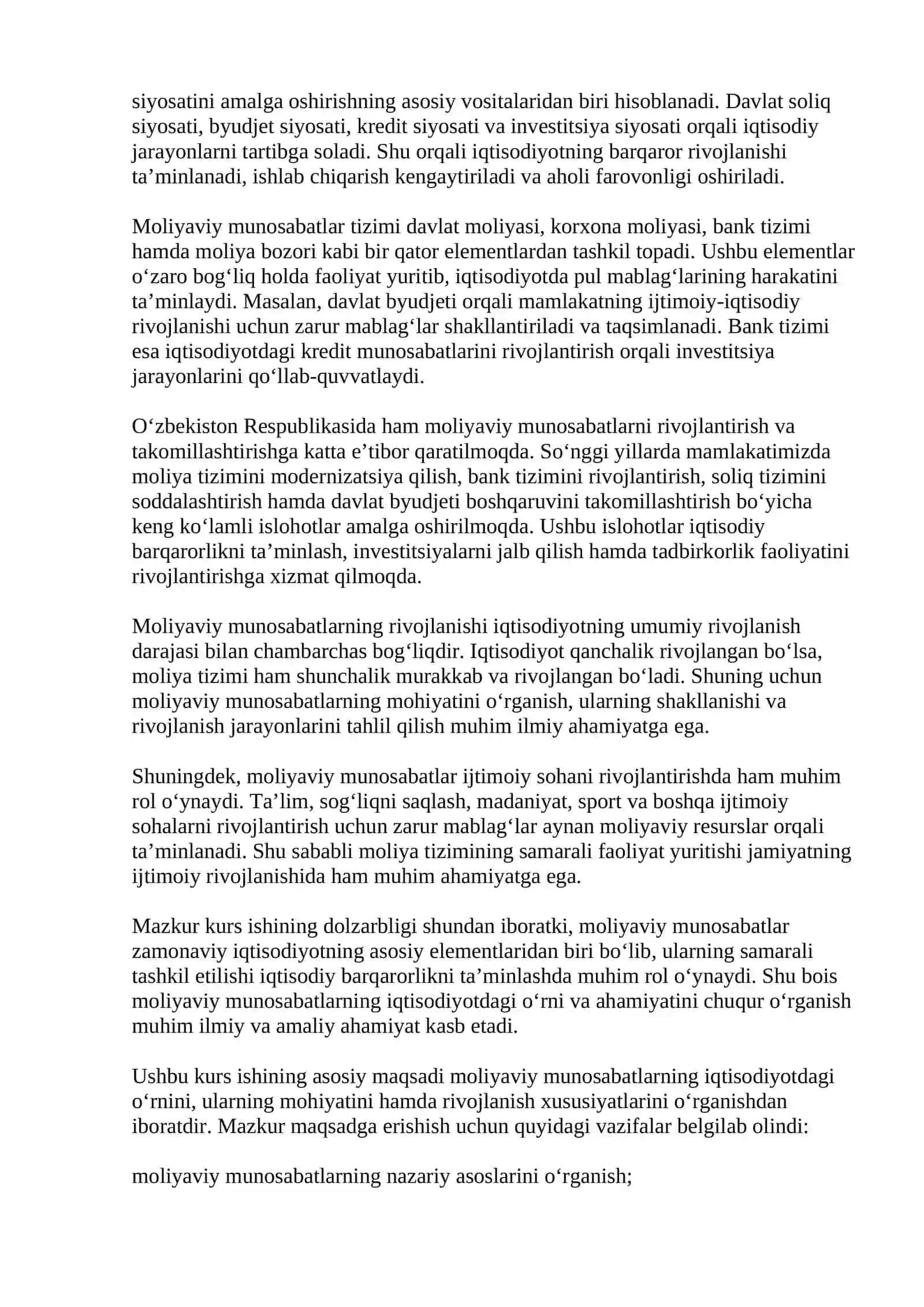Moliyaviy munosabatlar 3