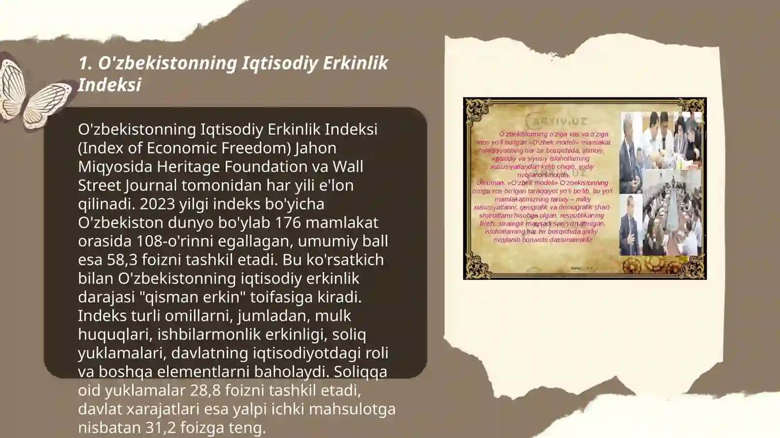 O'zbekistonning Iqtisodiy Erkinlik Indeksi 3