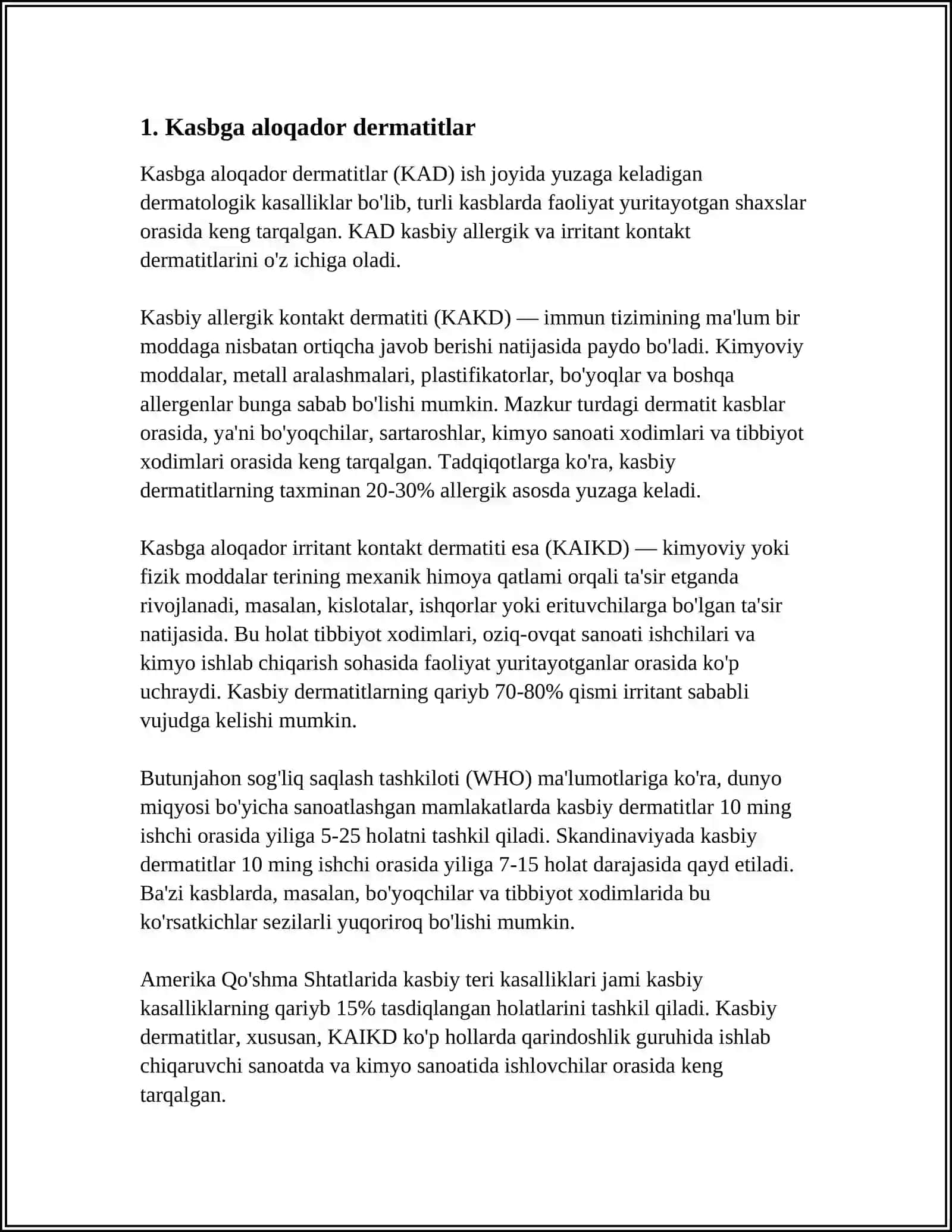 Kasbga aloqador dermatitlar 3