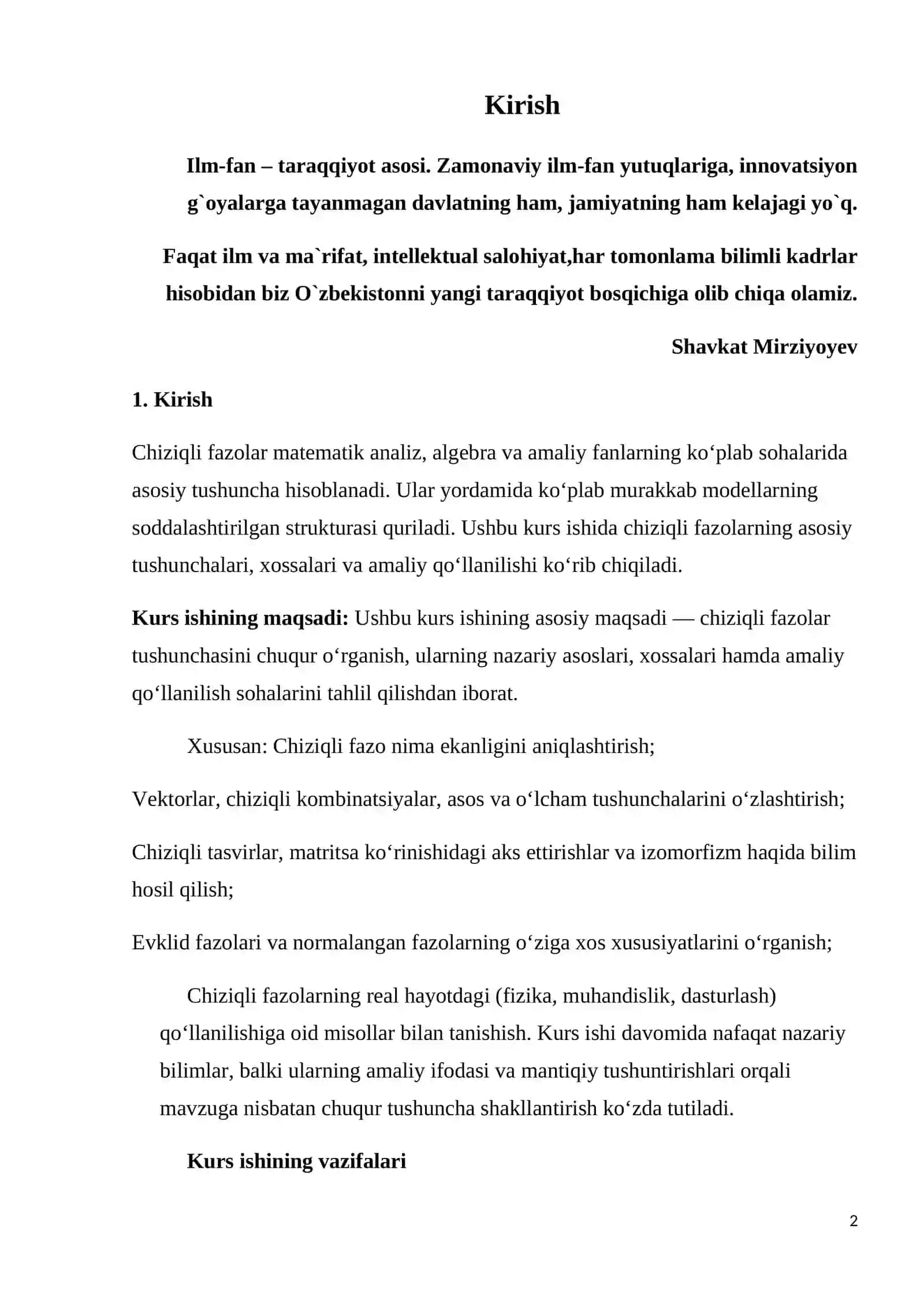 Chiziqli fazolar 3