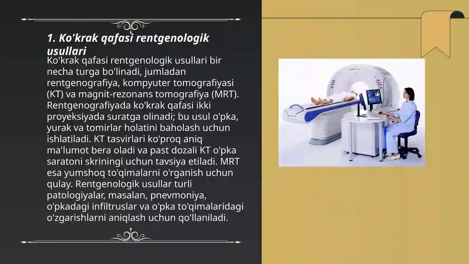 Kòkrak qafasi a'zolari nur tekshiruvi usullari 3