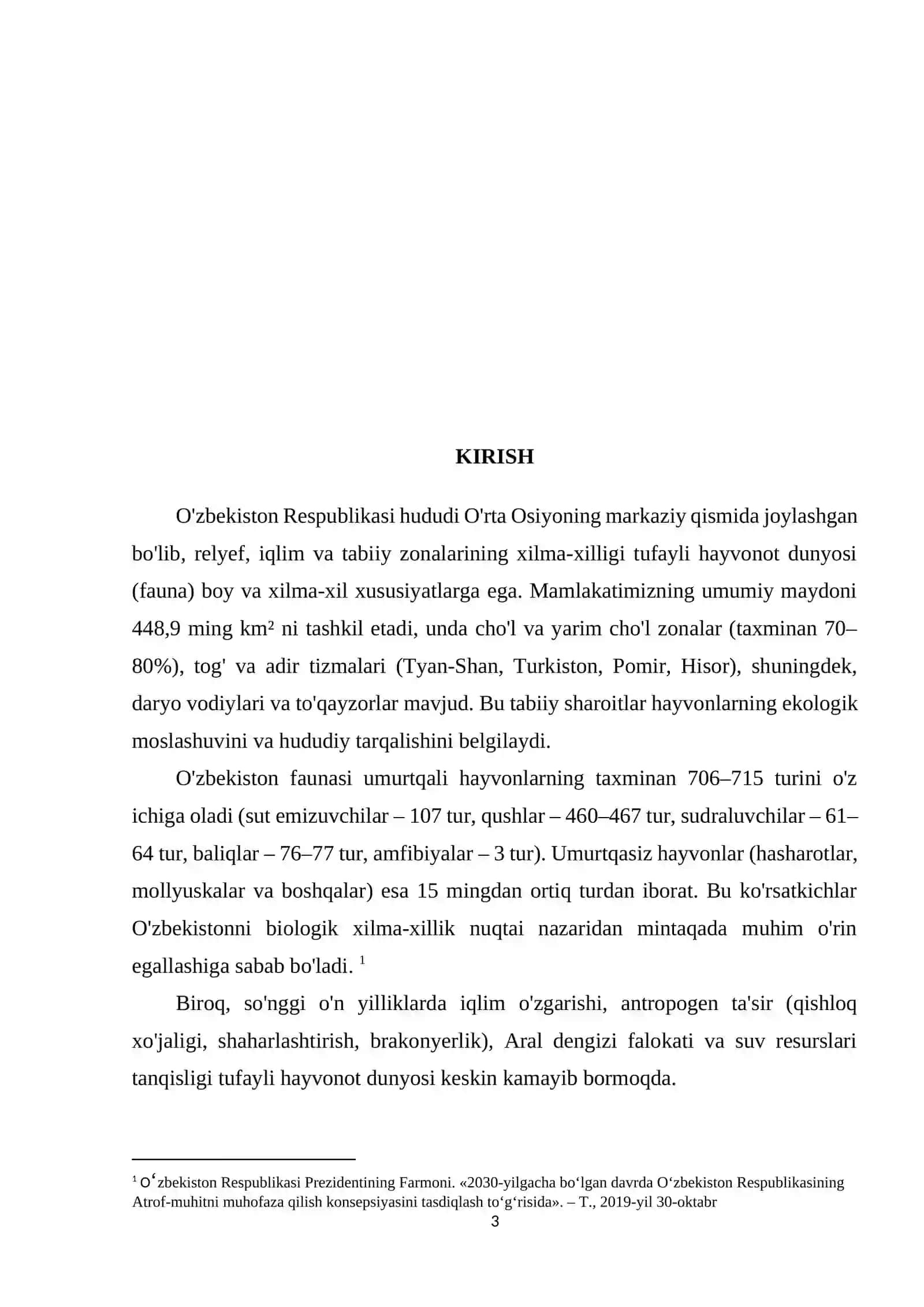 O’zbekiston hayvonot dunyosi va ularning tarqalishi 3