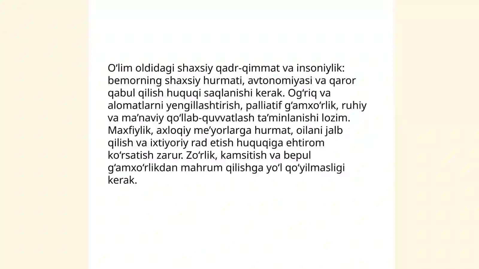 O‘LIM VA O‘LISHNING AXLOQIY JOYLARI 3