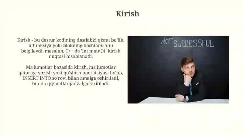 Asosiy darslar 3