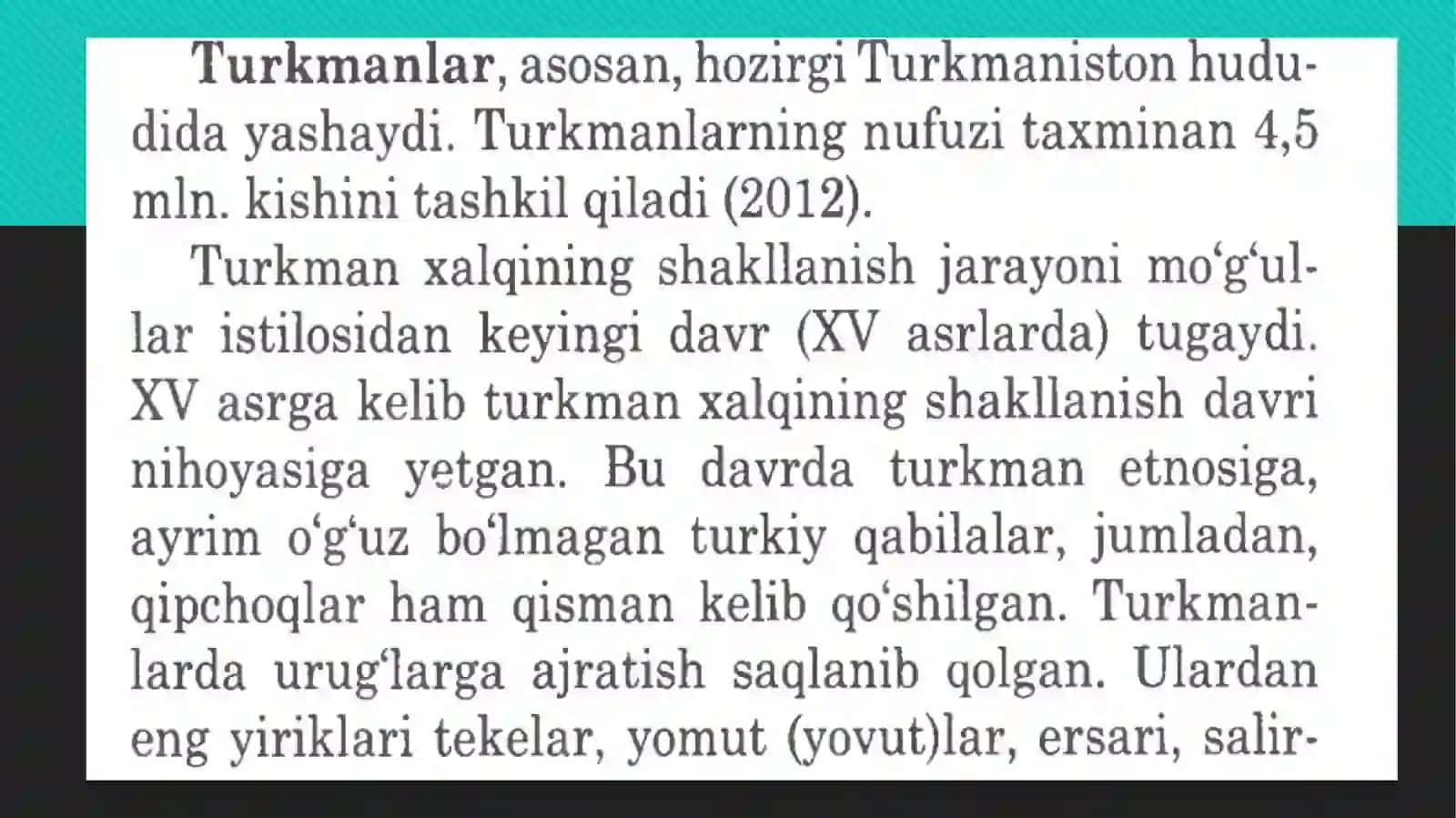 Turkmanlar va qozoqlar: bayramlar oʻyinlari 3