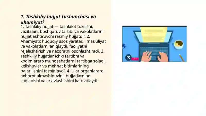 Tashkiliy hujjatlar va ularning turlari 3