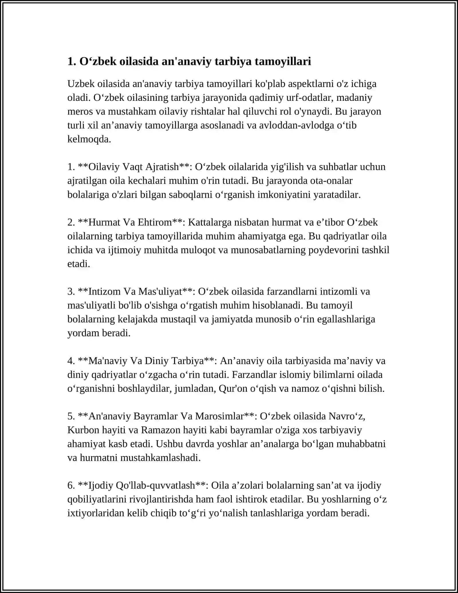 OʻZBEK OILASIDAGI MILLIY TARBIYA MAZMUNI 3