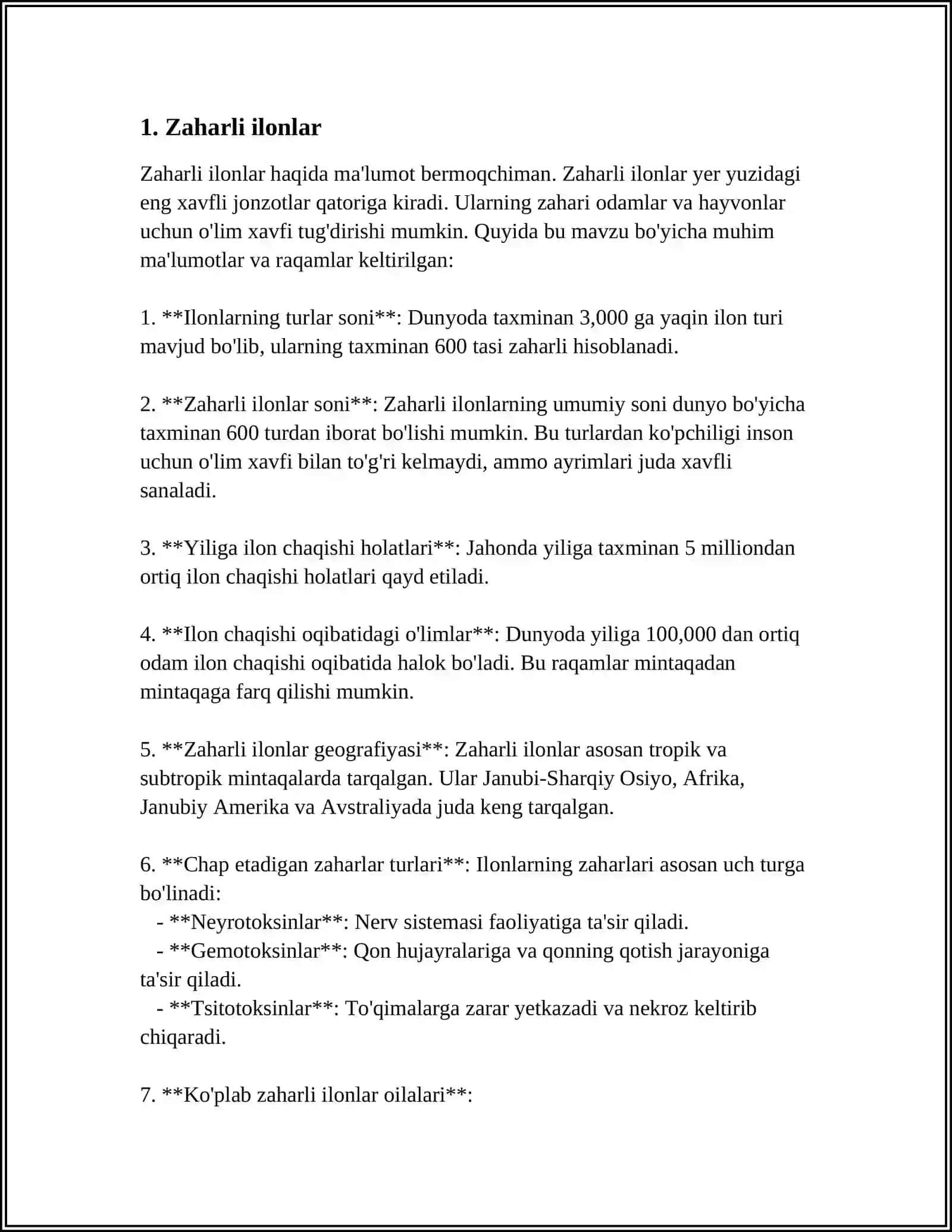 ZAHARLI HAYVONLAR 3