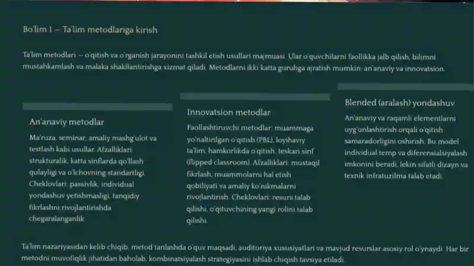 TALIM METODLARI VA VASITALARI 3