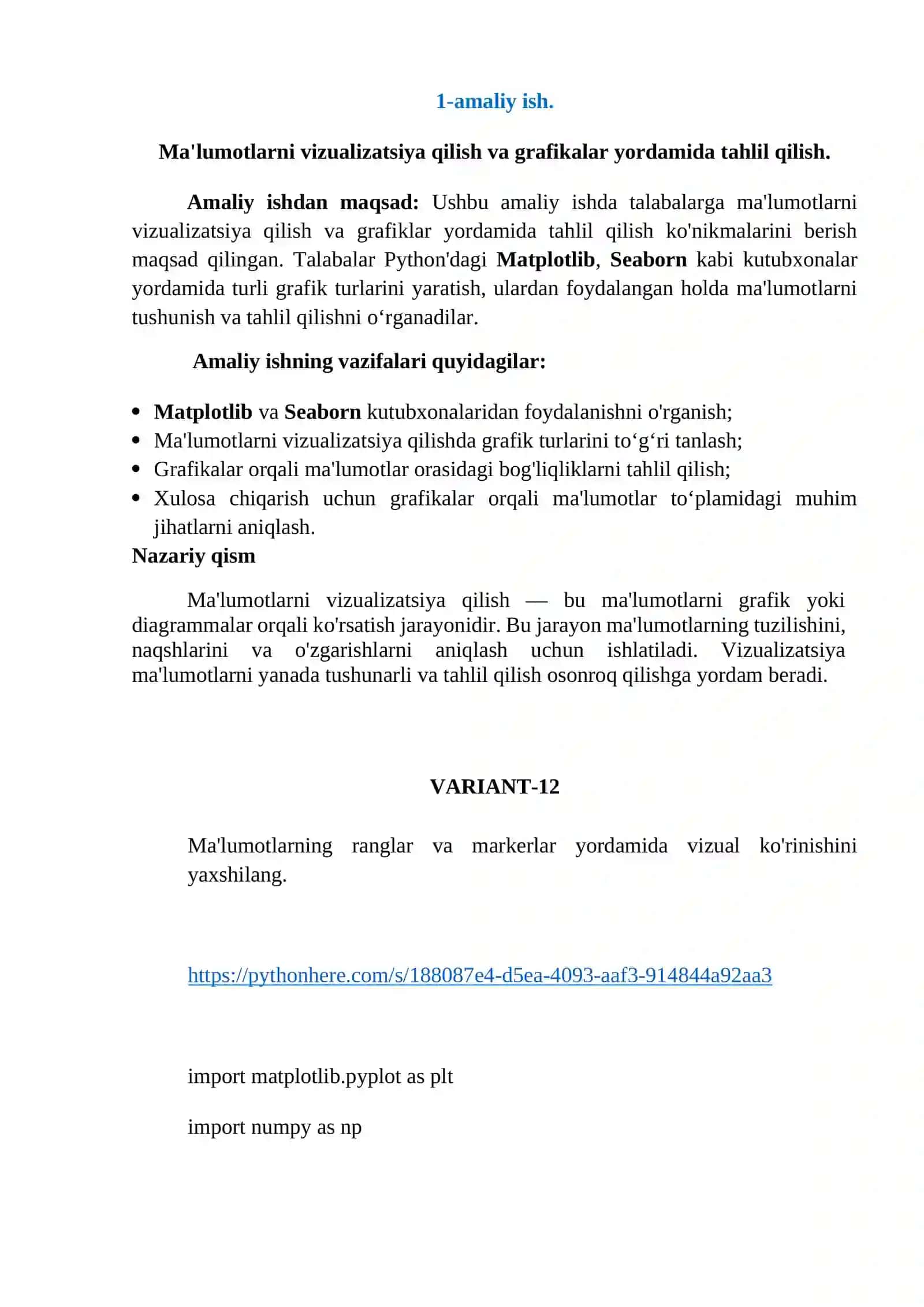 Ma'lumotlarning intellektual tahlili 3