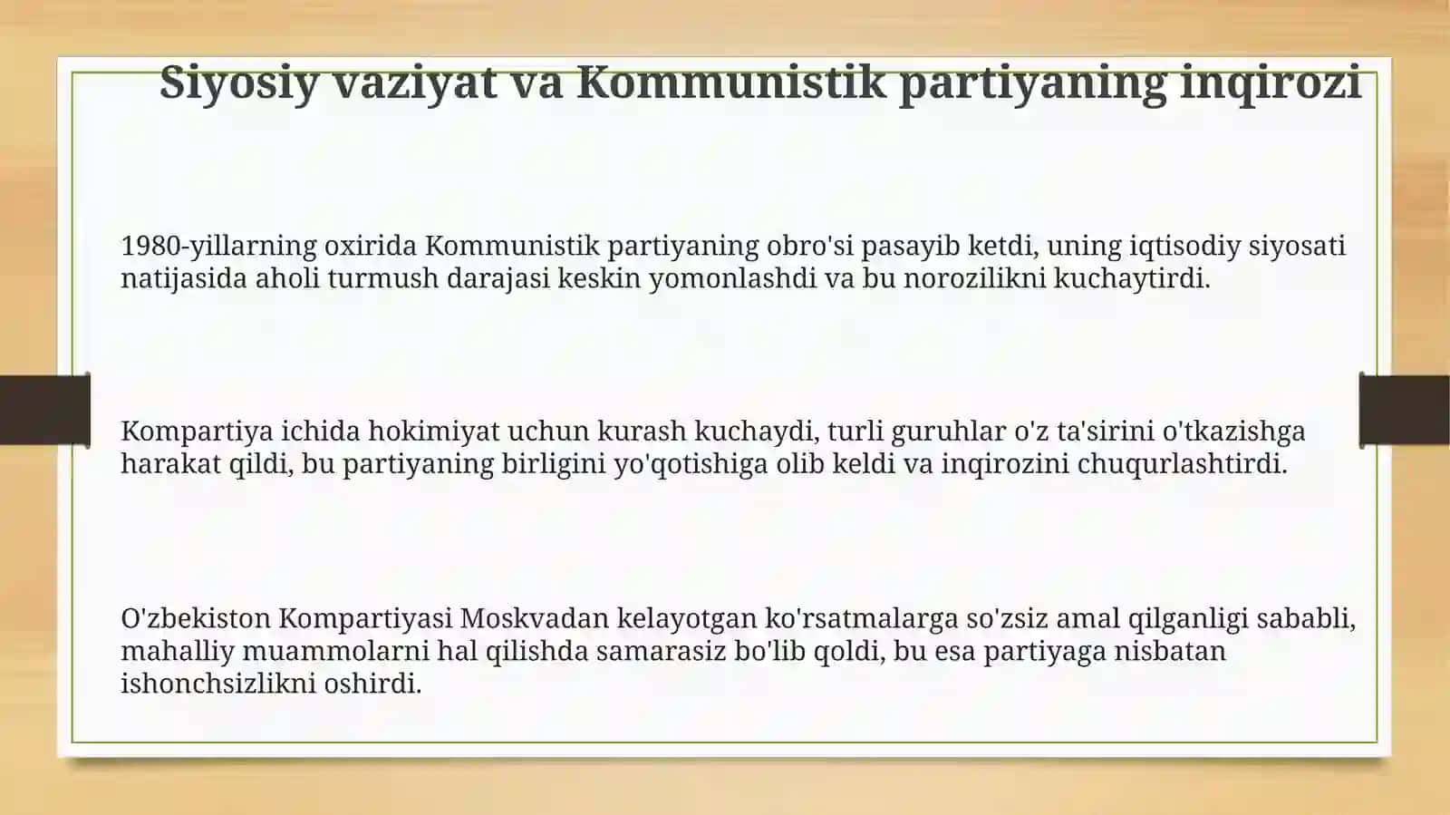 Siyosiy inqiroz va milliy o'zlikning yuksalishi 3
