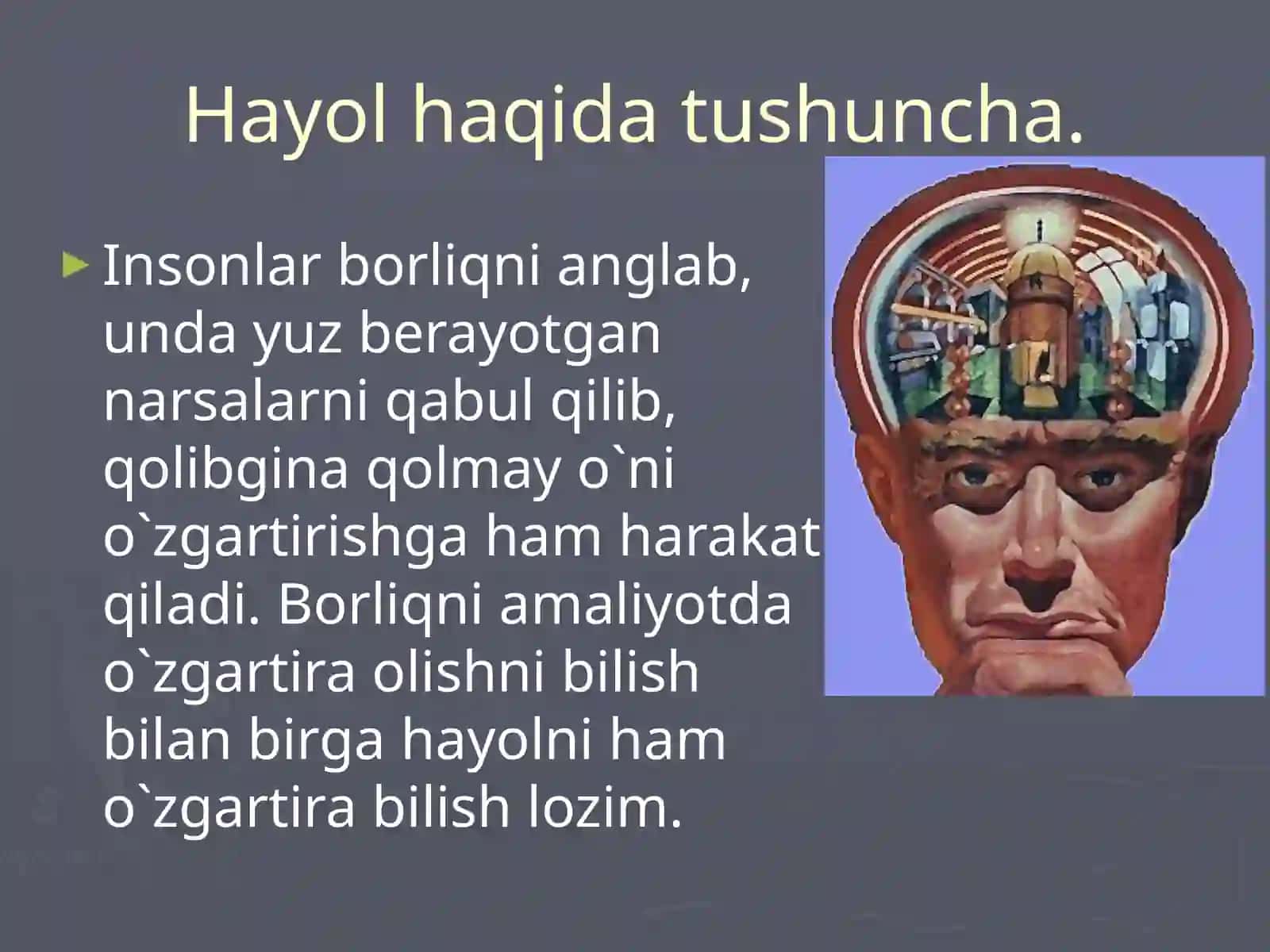 Xayol haqida tushuncha 3