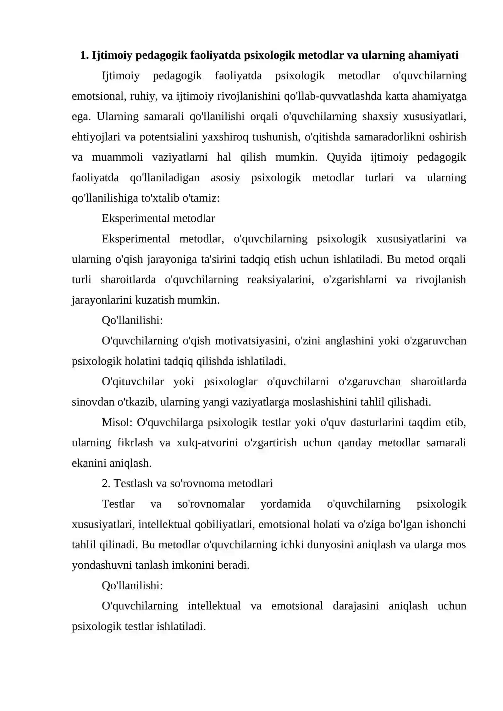 Ijtimoiy pedagogik faoliyatda psixologik metodlar 3