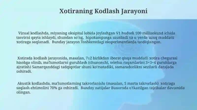 Xotiraning Kodlash Jarayoni 3