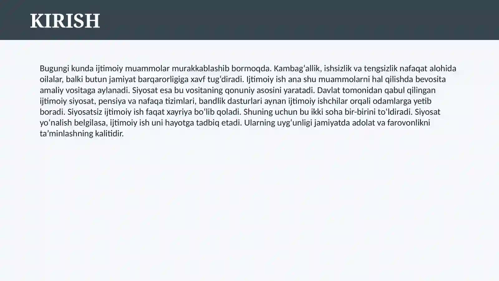 IJTIMOIY ISH VA SIYOSAT 3