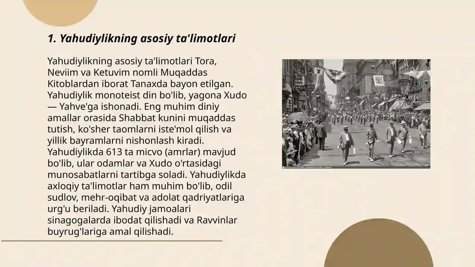 Yahudiylikning asosiy ta'limotlari 3