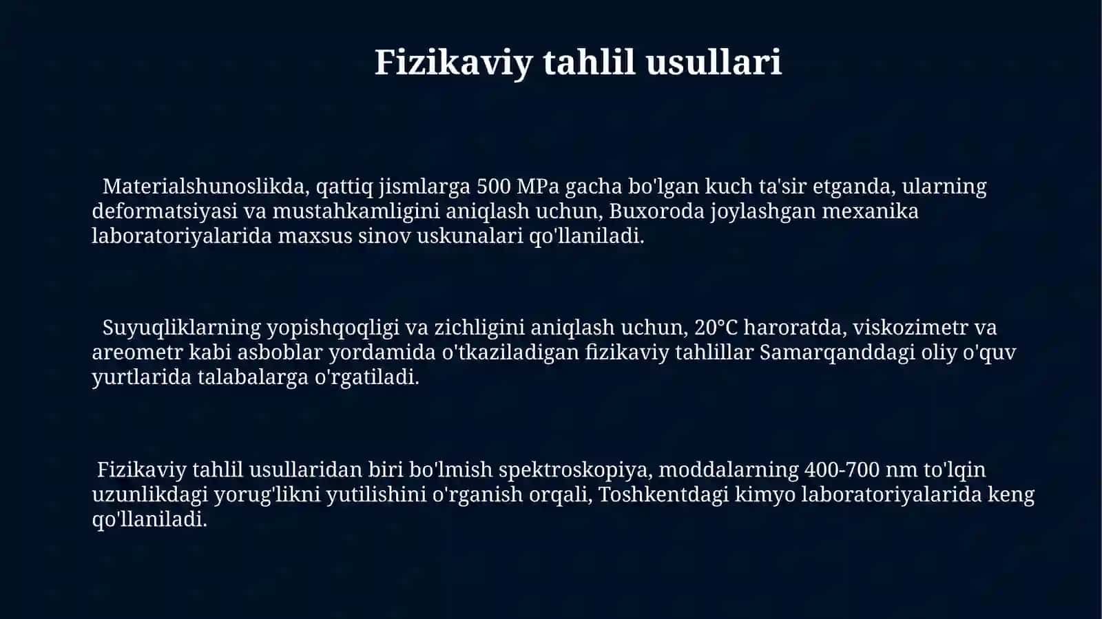 Choʻkkanda labaratoriya tekshiruv usullari 3