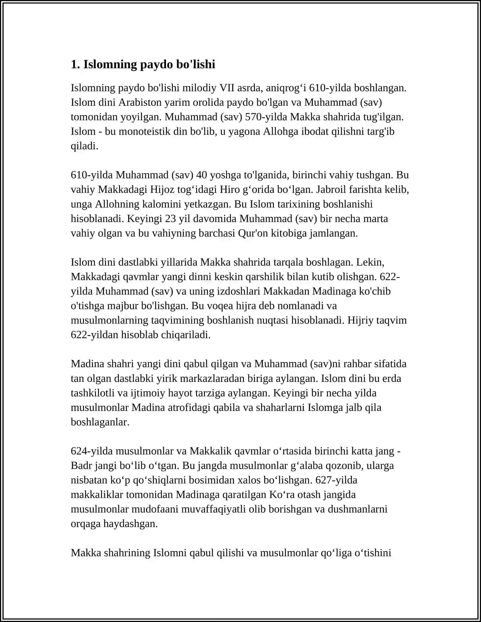 HUJJATLARNING PAYDO BO'LISHI VA TARIXI 3