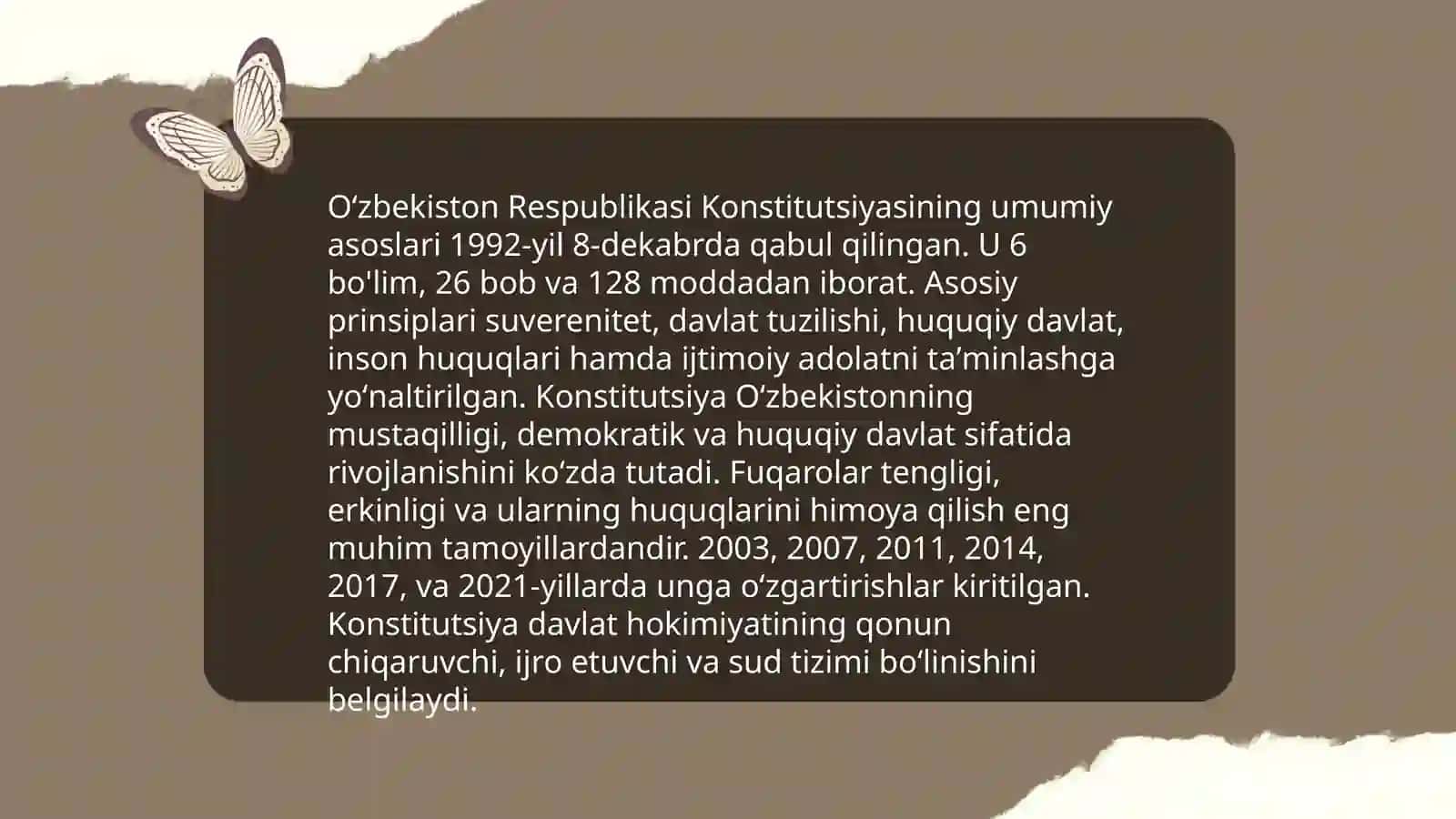 Yangi tahrirdagi O'zbekiston Respublikasi Konstitutsiyasi 3