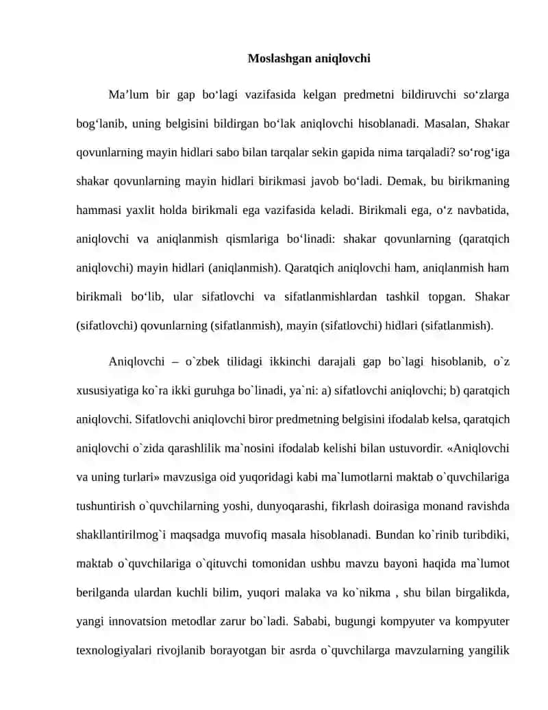 Moslashgan aniqlovchi 3