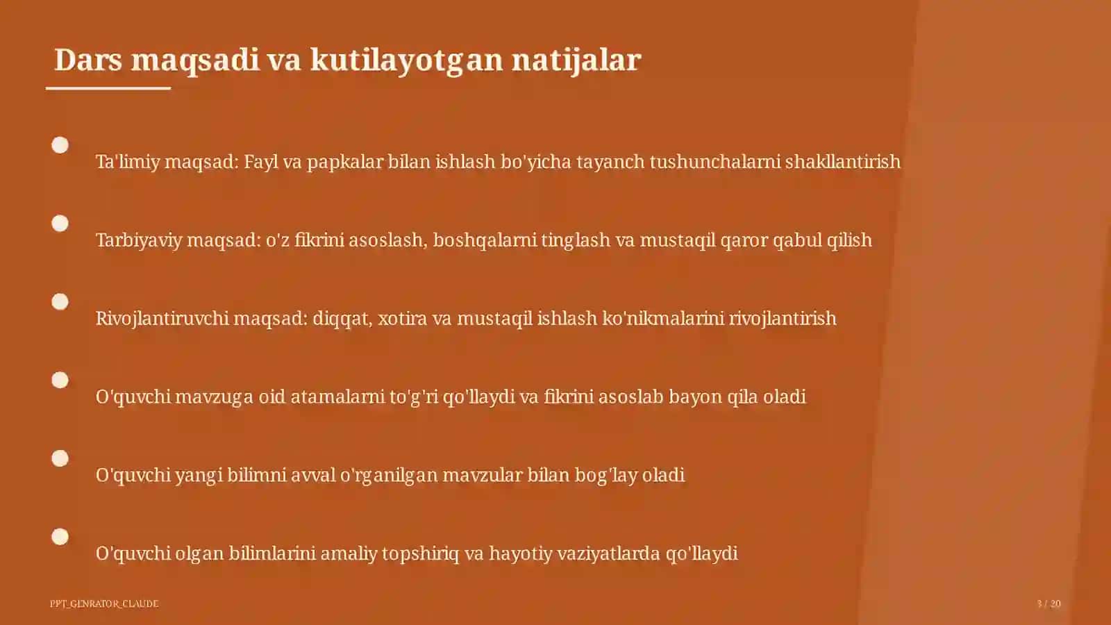Fayl va papkalar bilan ishlash (5-sinf) 3