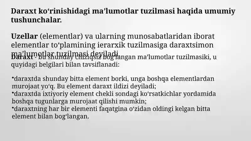 Daraxtsimon ma'lumotlar tuzilmasi va ular ustida amallar 3
