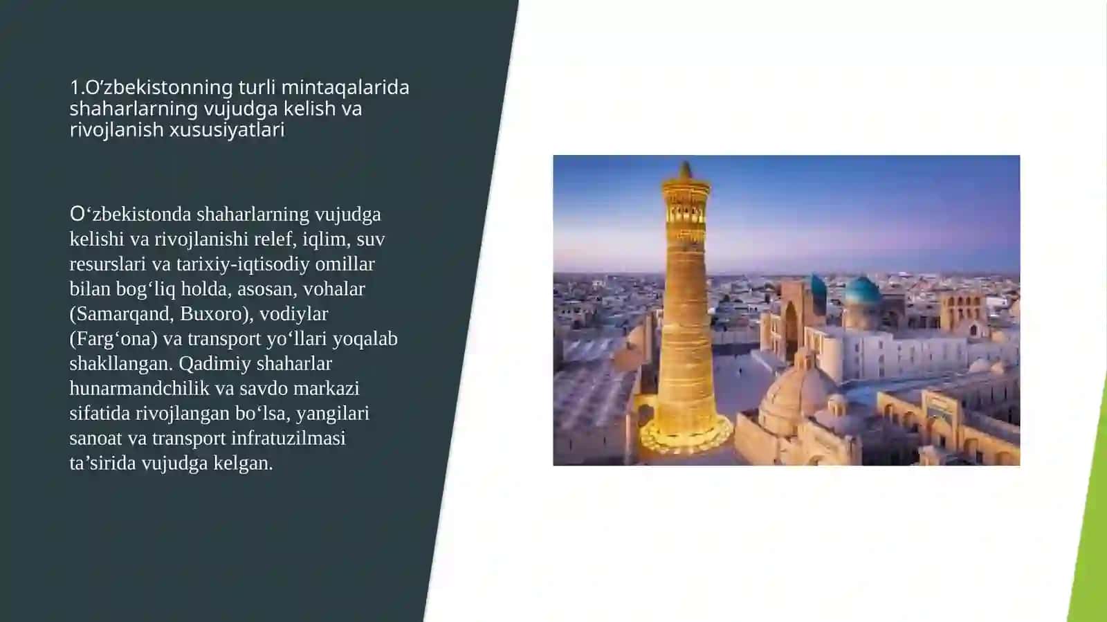 O’zbekiston shaharlari geografiyasi 3