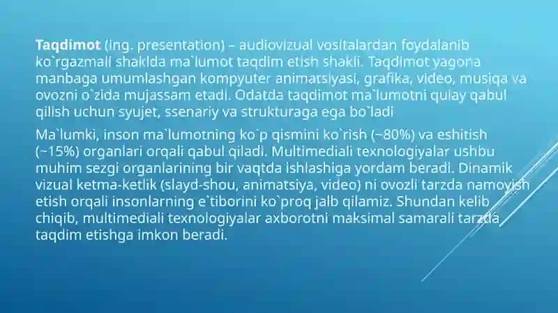 Taqdimotlarni ishlab chiqishning instrumentalvositalari 3