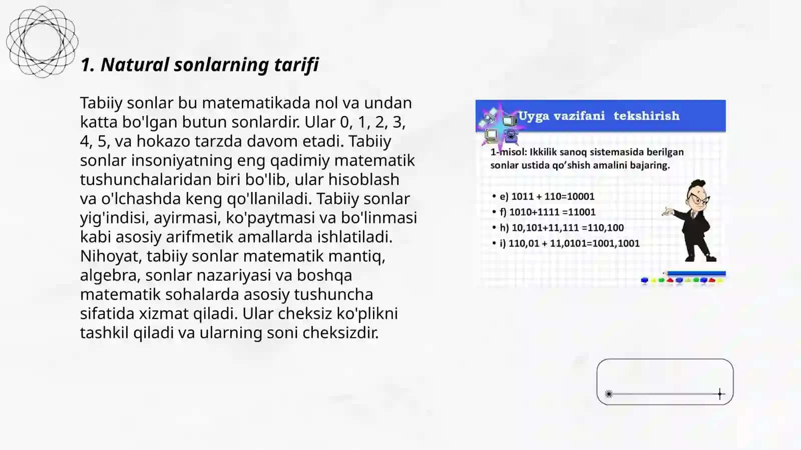 Tartib va sanoq natural sonlari 3